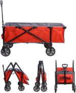 Chariot de Jardin à Quatre Roues, Pliable et Portable – Image 3