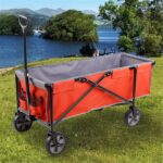 Chariot de Jardin à Quatre Roues, Pliable et Portable – Image 6