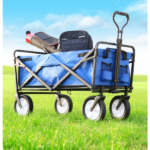 Chariot de jardin pliable avec 4 roues portable