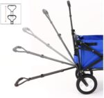 Chariot de jardin pliable avec 4 roues portable – Image 3