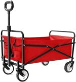 Chariot de jardin pliable portable à 4 roues pour voyage et plage – Image 2