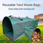 Lot de 2 grand sacs à déchets de jardin de type pelle à poussière réutilisables et résistants – Image 4
